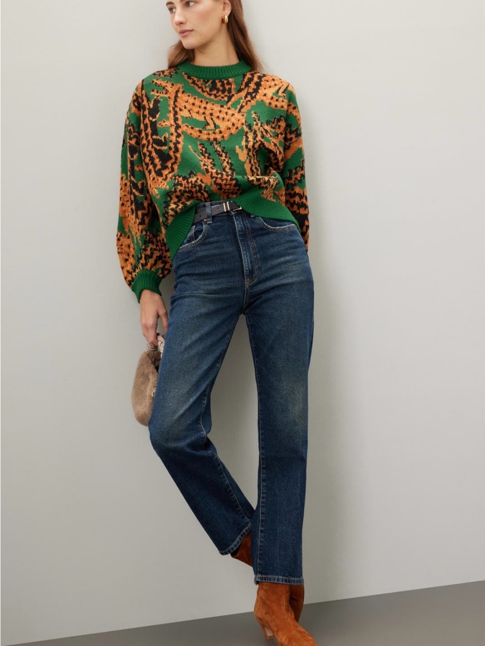 FARM Rio Crocodile Knit Sweater